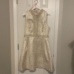 Lilly Pulitzer Franci Dress in Gold Metallic